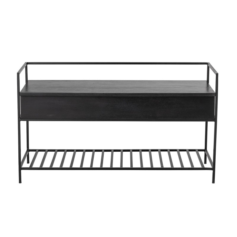 Ławka Abelone czarny Mango 102x58x40cm