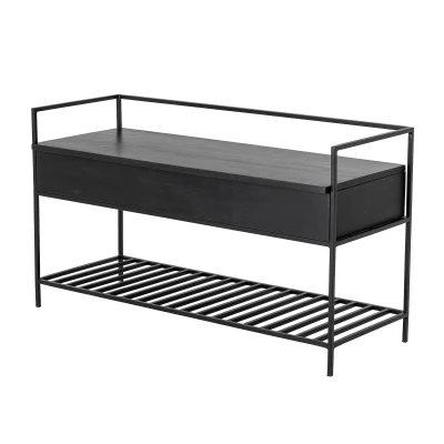 Ławka Abelone czarny Mango 102x58x40cm