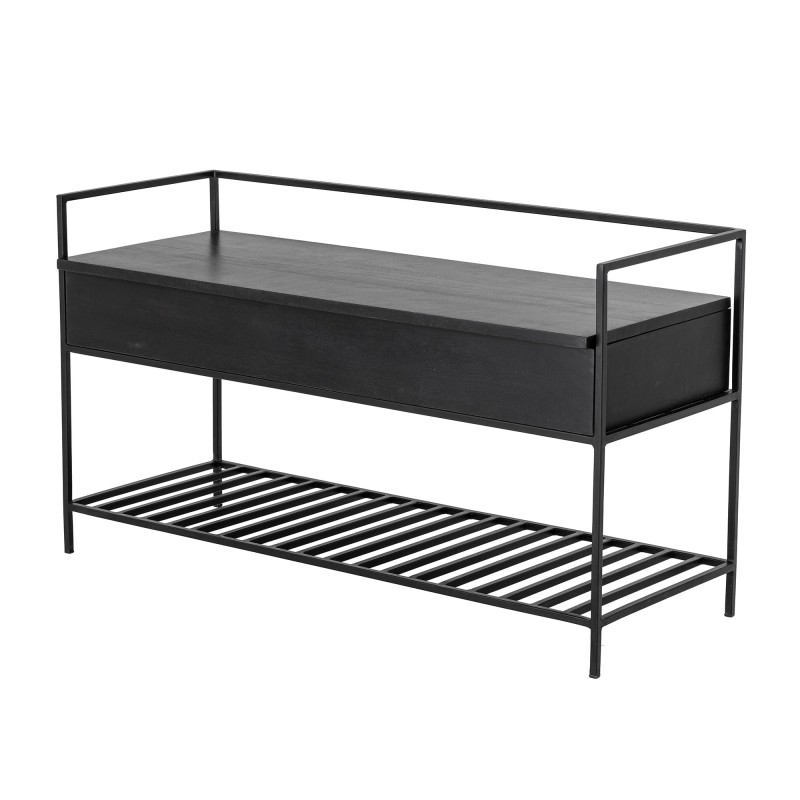 Ławka Abelone czarny Mango 102x58x40cm