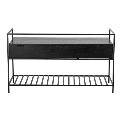 Ławka Abelone czarny Mango 102x58x40cm