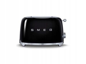 Czarny Toster SMEG Retro Vintage Opiekacz Sandwich Kanapki Tosty Regulacja TSF01BLEU