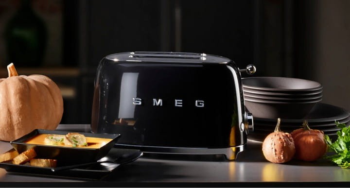 Czarny Toster SMEG Retro Vintage Opiekacz Sandwich Kanapki Tosty Regulacja