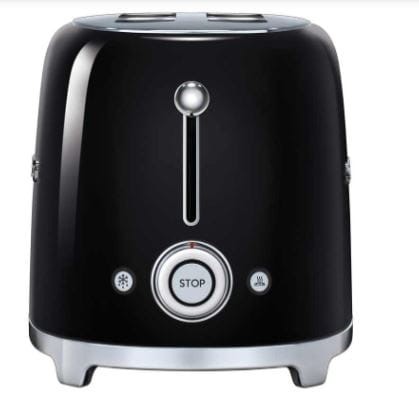 TOSTER SMEG TSF02BLEU RETRO 50s CZARNY NA 4 KROMKI