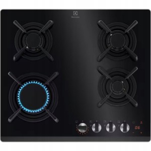 Płyta gazowa Electrolux KGG643753K Czarna 4-strefowa z rusztem żeliwnym