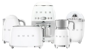 Zestaw Smeg - DCF02WHEU + KLF03WHMEU + TSF01WHMEU + CJF01WHMEU + MFF11WHEU