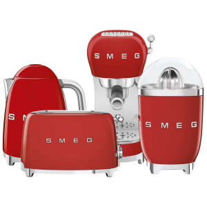 Zestaw Smeg - ECF02RDEU + KLF03RDEU + TSF01RDEU + CJF01RDEU