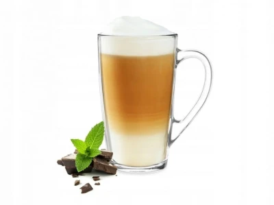 Wysoki Kubek Szklany Szklanka  z Uchem 400 ml  6 szt na Kawę Herbatę Latte