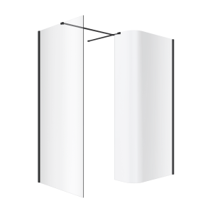 Excellent Vidoq walk-in kabina prysznicowa czarny mat 90cm i 93cm