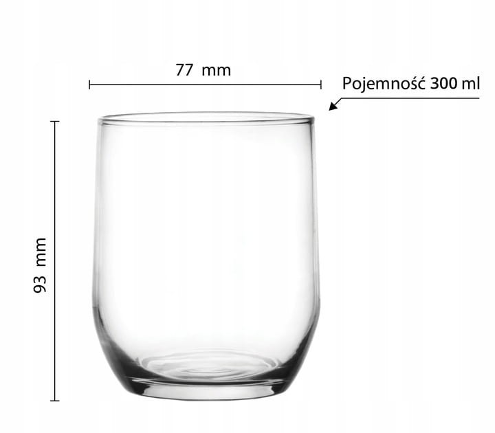 SZKLANKA NISKA DO DRINKÓW SOKÓW WODY NAPOJÓW DRINKÓW 280ml mała obła