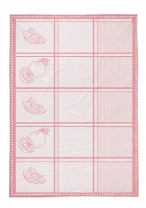 Ścierka Kuchenna Ściereczka 50 x 70 Cytrus Różowy Bawełna Owoce Wycierania
