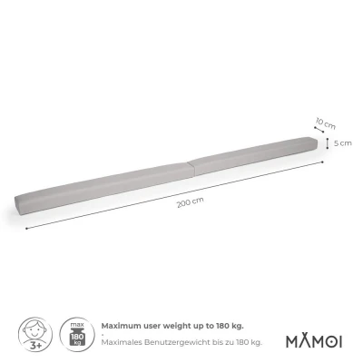 Belka gimnastyczna dla dzieci Jasnoszara 200cm
