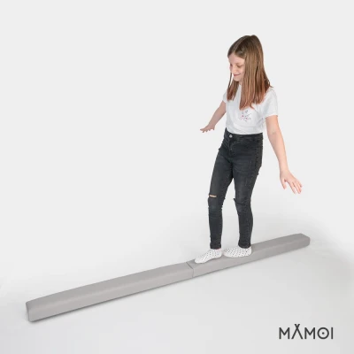 Belka gimnastyczna dla dzieci Jasnoszara 200cm