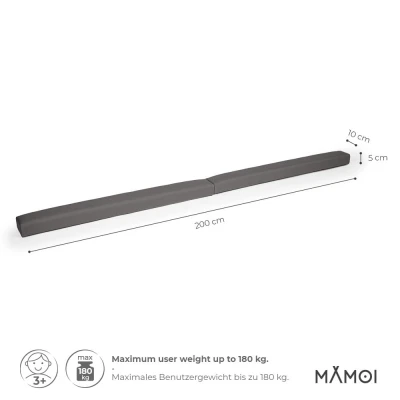 Belka gimnastyczna dla dzieci szara 200cm