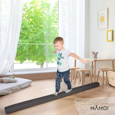 Belka gimnastyczna dla dzieci szara 200cm