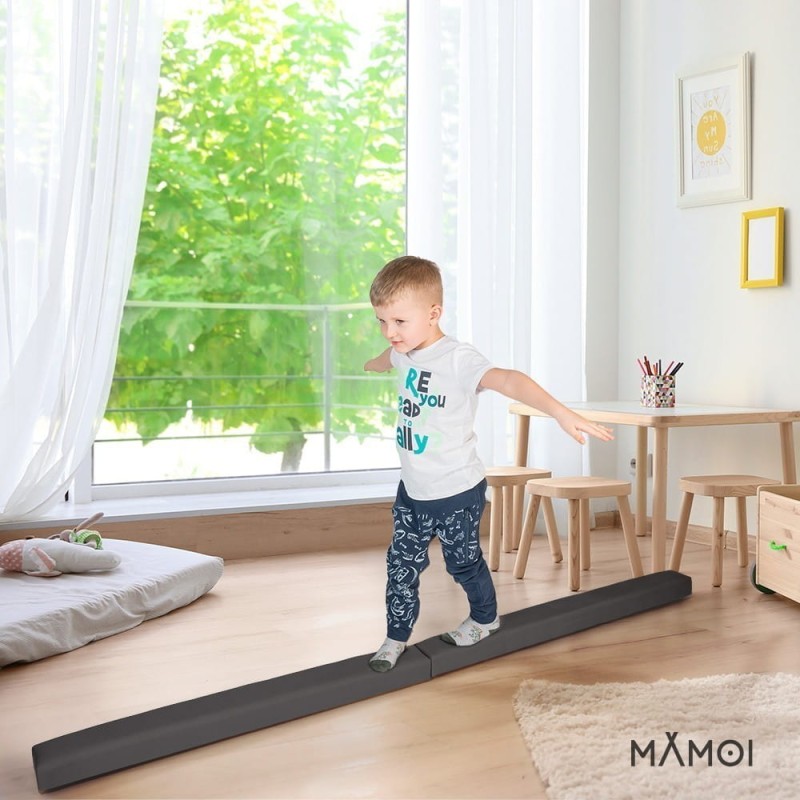 Belka gimnastyczna dla dzieci szara 200cm