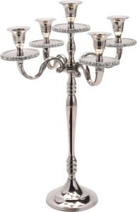 Świecznik z aluminium 5-ramienny ZS2025 29x10x30cm