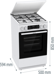 Gorenje G600 Kuchnia gazowo-elektryczna, 50 cm GK5C42WJ