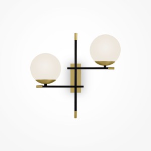 Maytoni Modern Nostalgia Lampa ścienna MOD050WL-02G Black and gold