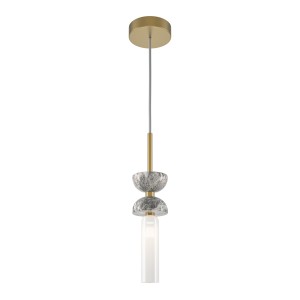 Maytoni Modern Kyoto Lampa wisząca MOD178PL-01GR Gold and grey