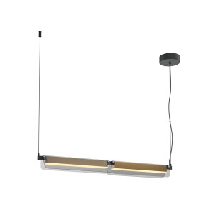 Maytoni Modern Flat Lampa wisząca MOD296PL-L20BS3K Black and brass