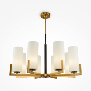 Maytoni Modern Fortano Żyrandol MOD089PL-08BS Black and brass