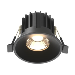 Maytoni Technical Round Lampa wpuszczana DL058-12W3K-B Black
