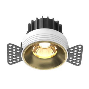Maytoni Technical Round Lampa wpuszczana DL058-12W3K-TRS-BS Brass