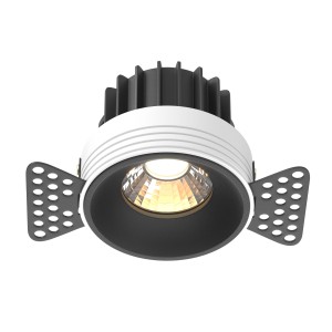 Maytoni Technical Round Lampa wpuszczana DL058-12W3K-TRS-B Black