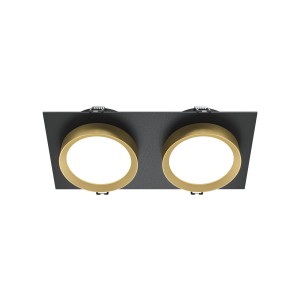 Maytoni Technical Hoop Lampa wpuszczana DL086-02-GX53-SQ-BG Black with gold