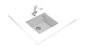 Teka zlewozmywak syntetyczny SQUARE 50.40 TG 3½ W/OVF SP ARTIC WHITE 115230024