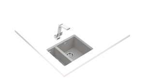 Teka zlewozmywak syntetyczny SQUARE 2B 560 TG 3½ W/OVF SP STONE GREY 115260030