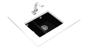 Teka zlewozmywak syntetyczny SQUARE 2B 560 TG 3½ W/OVF SP BLACK 115260029