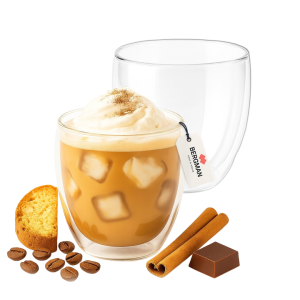 Zestaw szklanek termicznych 250ml podwójne szkło do kawy Bergman 2 szt.