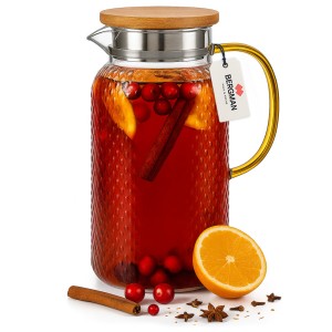 Dzbanek szklany 1,3 l karafka na wodę sok herbatę z uchwytem Bergman
