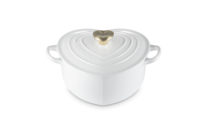 Le Creuset Brytfanna Serce Biała 25,4 cm, Żeliwna, Kolekcja Serce 21401200101454