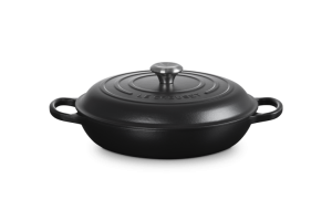 Le Creuset Garnek Żeliwny Gourmet 30 cm Czarny Matt 21180300000430