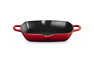 Le Creuset Głęboka Patelnia Grillowa Żeliwna 30cm Wiśniowa 20200300600422