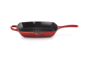 Le Creuset Kwadratowa Patelnia Grillowa 26cm Żeliwo Wiśniowe 20183260600422