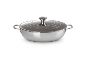 Le Creuset Patelnia 3-PLY PLUS ze stali nierdzewnej 30 cm z pokrywą 96600730000100