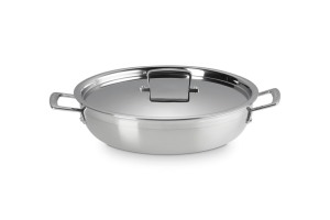 Le Creuset Patelnia 3-PLY Stal Nierdzewna z Pokrywką 30 cm 96102830000000