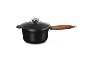 Le Creuset Rondel z Drewnianą Rączką Żeliwo 18cm Czarny Mat 21139180000460