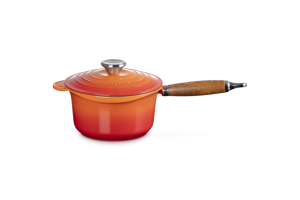Le Creuset Rondel Żeliwny z Drewnianą Rączką 18cm Płomienny 21139180902460