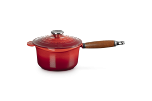 Le Creuset Rondel Żeliwny z Drewnianą Rączką 18cm Wiśniowy 21139180602460