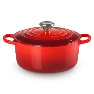Okrągła Brytfanna 24 cm SIGNATURE Wiśniowa Le Creuset 21177240602430