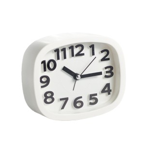 Budzik kompaktowy nowoczesny o wymiarach 95 × 40 × 80 mm czarny