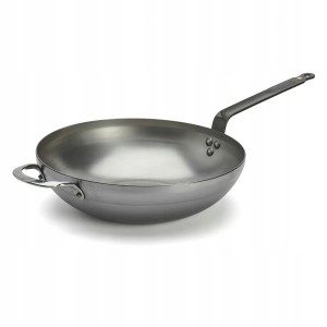 Wok stalowy 32 cm do indukcji smażenia bez powłok Mineral B de Buyer