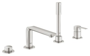 Grohe Lineare bateria wannowa stojąca 4-otworowa steel 19577DC1