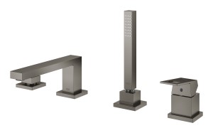 Grohe Eurocube 4-otworowa bateria wannowa brushed hard graphite 19897AL1