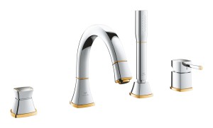 Grohe Grandera 4-otworowa bateria wannowa chrom/złoty 29418IG0