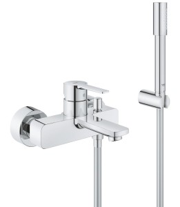Grohe Lineare bateria wannowa natynkowa z zestawem punktowym chrom 33850001